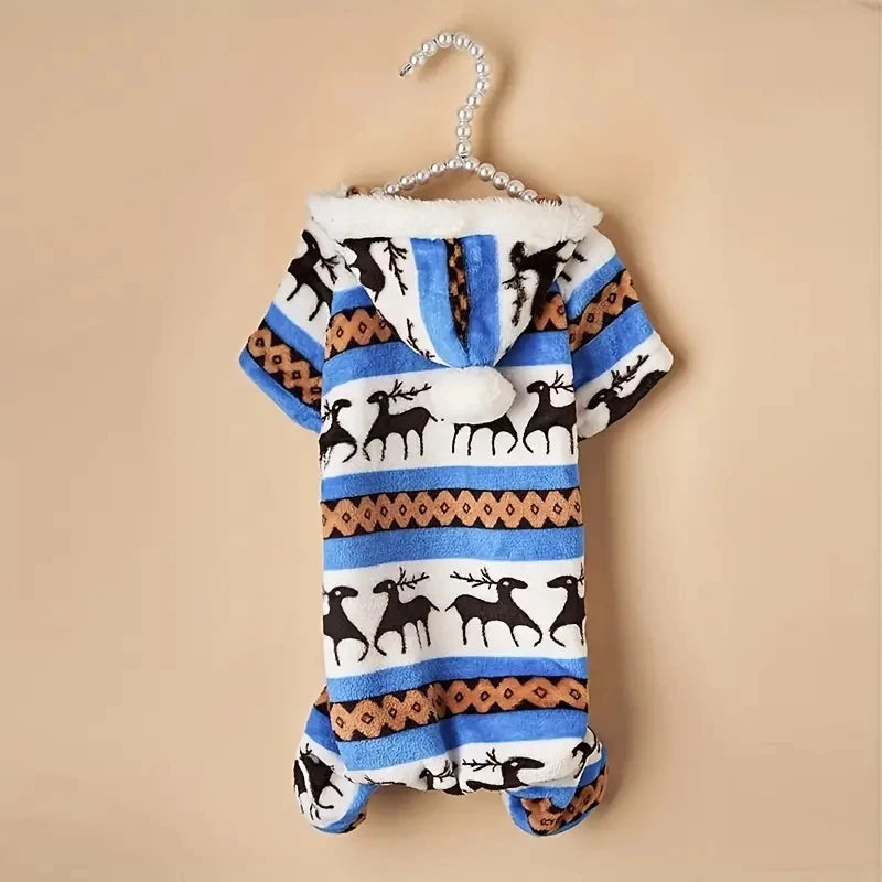 Christmas Reindeer Pajamas Hooded