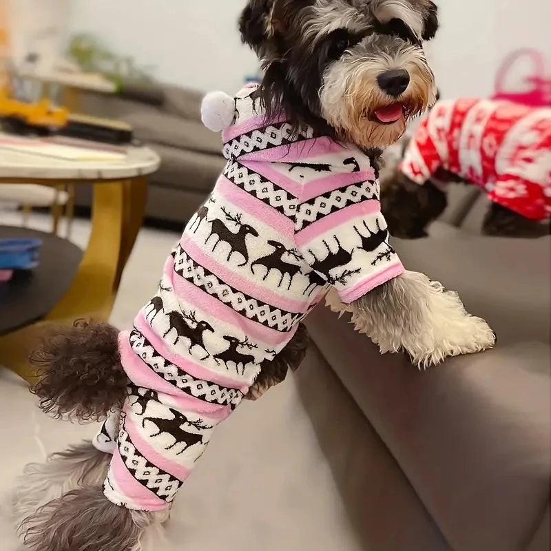 Christmas Reindeer Pajamas Hooded