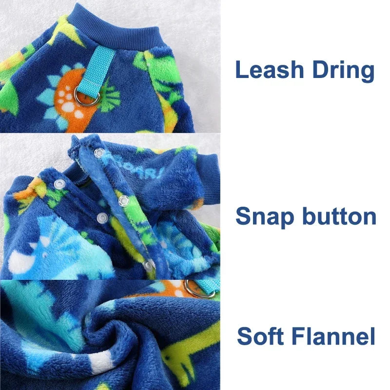 Bear/Dinosaurs Pajamas Plush Coat
