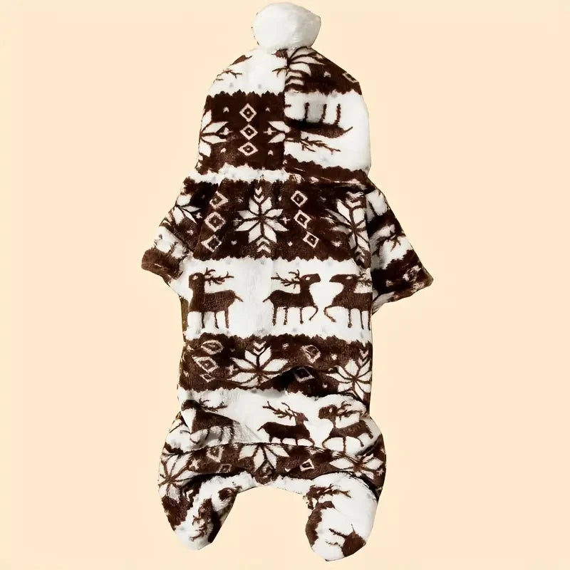Christmas Reindeer Pajamas Hooded