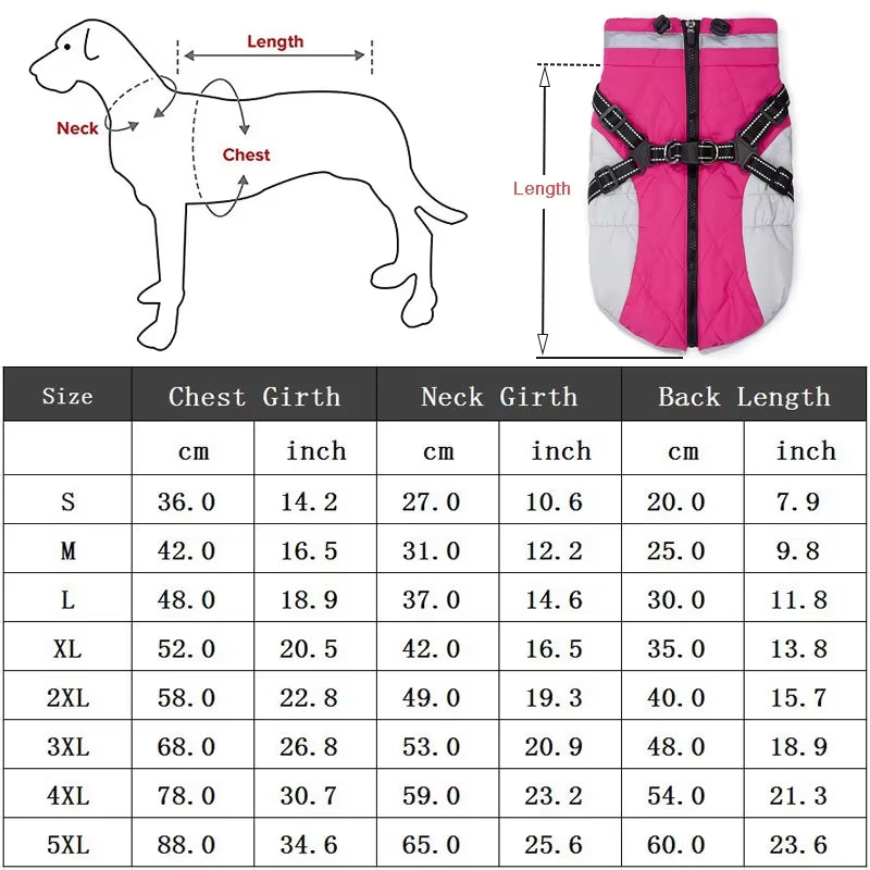 Waterproof Winter Jacket with Harness